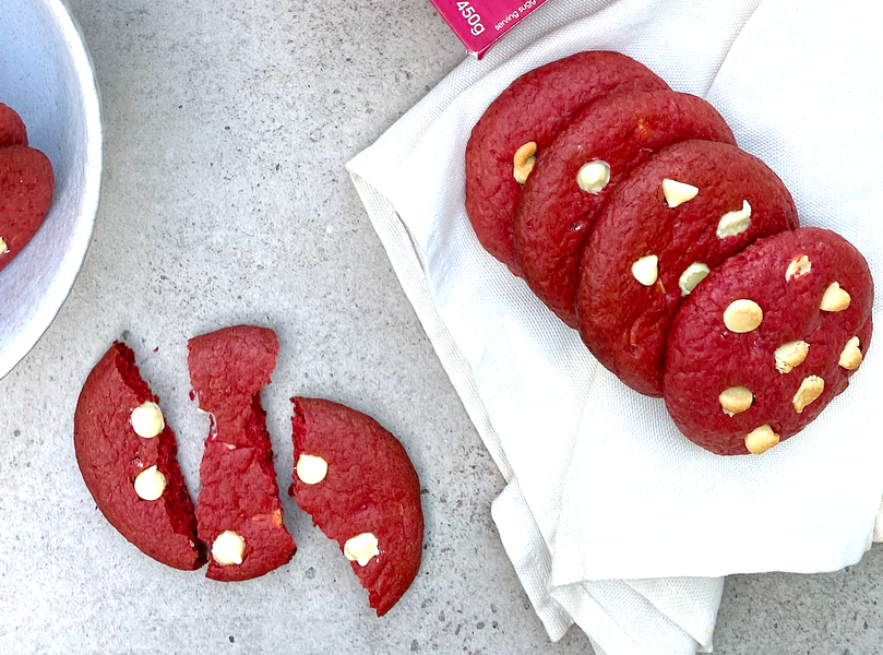 Red Velvet Chewy Cookies