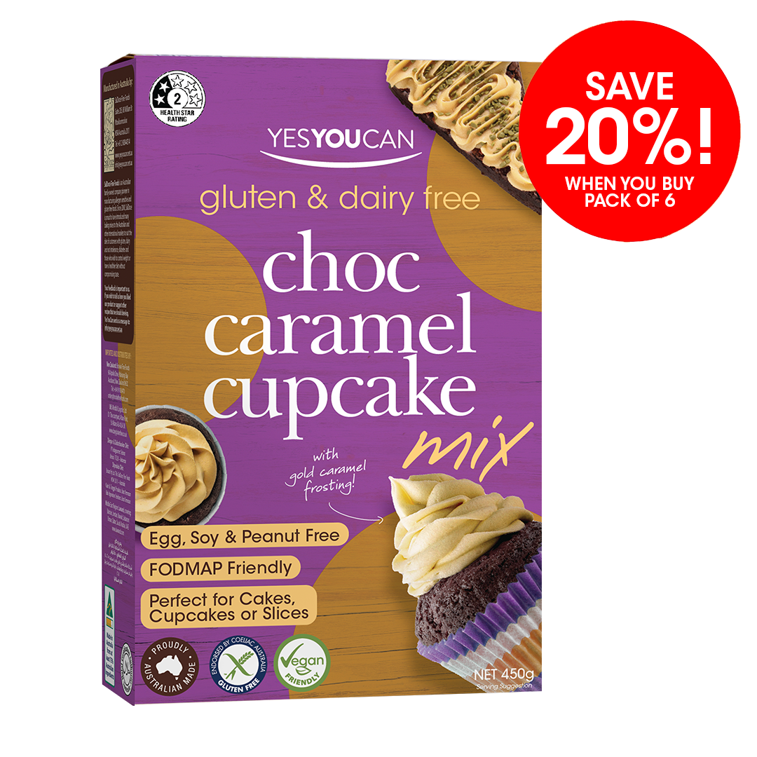 choc caramel cupcake vegan yesyoucan australia gluten dairy free egg soy peanut free cake cupcake