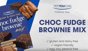 choc fudge brownie yesyoucan australia vegan gluten free dairy egg soy peanut free low fodmap mix baking