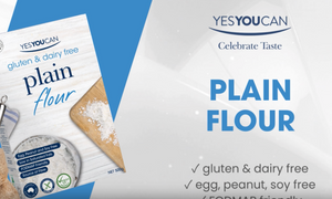 yesyoucan australia plain flour gluten free baking dairy fibre saturated fats vegan