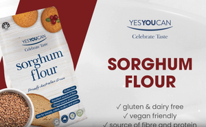 yesyoucan australia gluten free dairy free sorghum flour baking mix fodmap friendly fibre protein