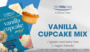 yesyoucan australia gluten free dairy free vanilla cupcake cake baking mix fodmap friendly fibre protein